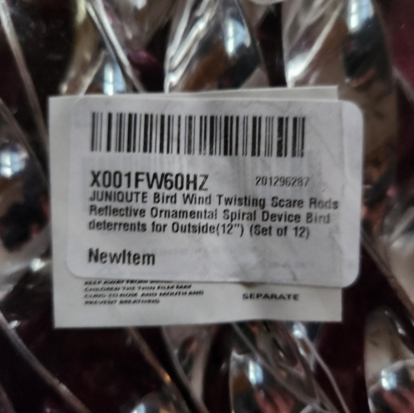 Nwt Bird Derterent Reflective Rods - Picture 4 of 5